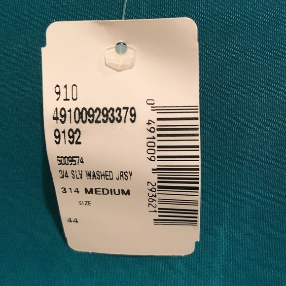 NWT Escada Dress: Teal, Draped Ruched Front, Stretchy Waist, Pull On. EU Size 44 - Picture 12 of 12